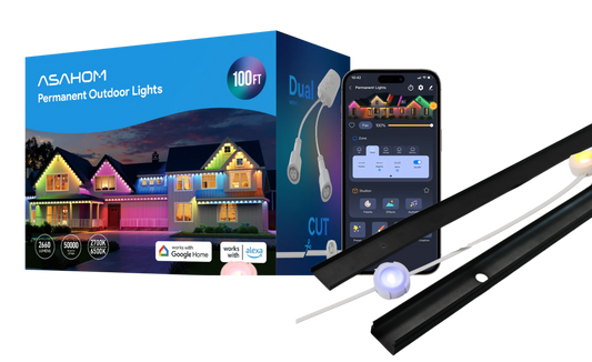 SnapTrack® For ASAHOM Outdoor Permanent Lights- Metal Channel System